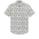 Camisa Ben Sherman Manga Corta Linear Texture Ivory - ECRU