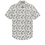 Camisa Ben Sherman Manga Corta Linear Texture Ivory - ECRU