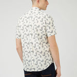 Camisa Ben Sherman Manga Corta Linear Texture Ivory - ECRU