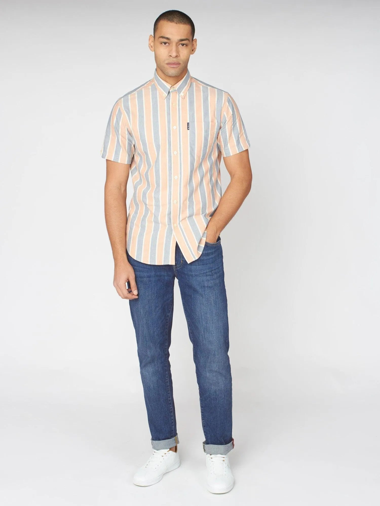 Camisa Block Stripe - ECRU