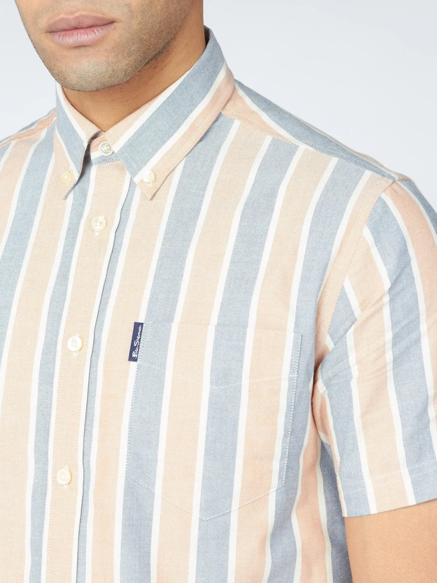 Camisa Block Stripe - ECRU