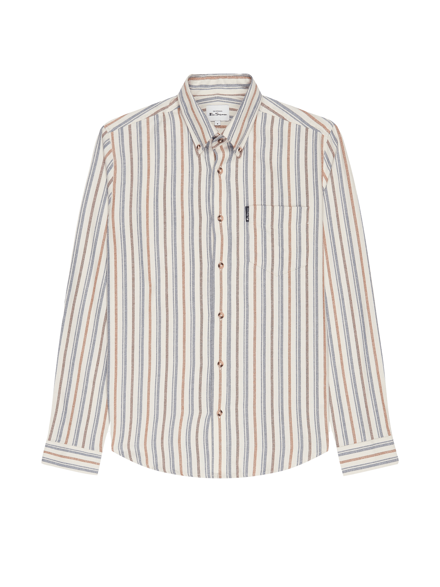 Camisa Brushed Mod Stripe - ECRU