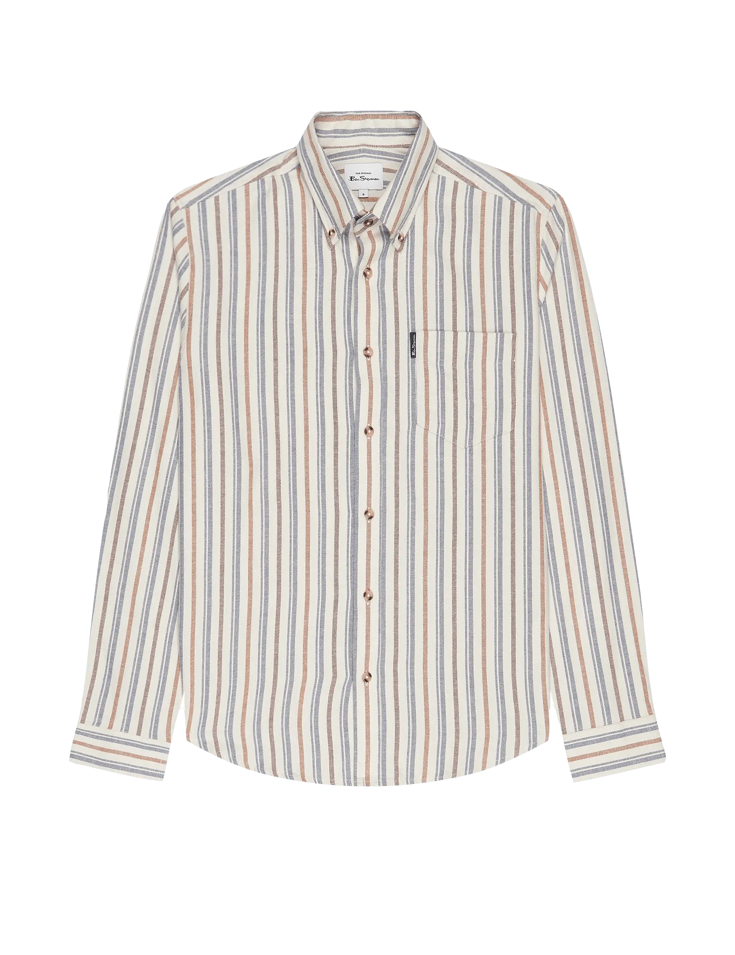 Camisa Brushed Mod Stripe - ECRU