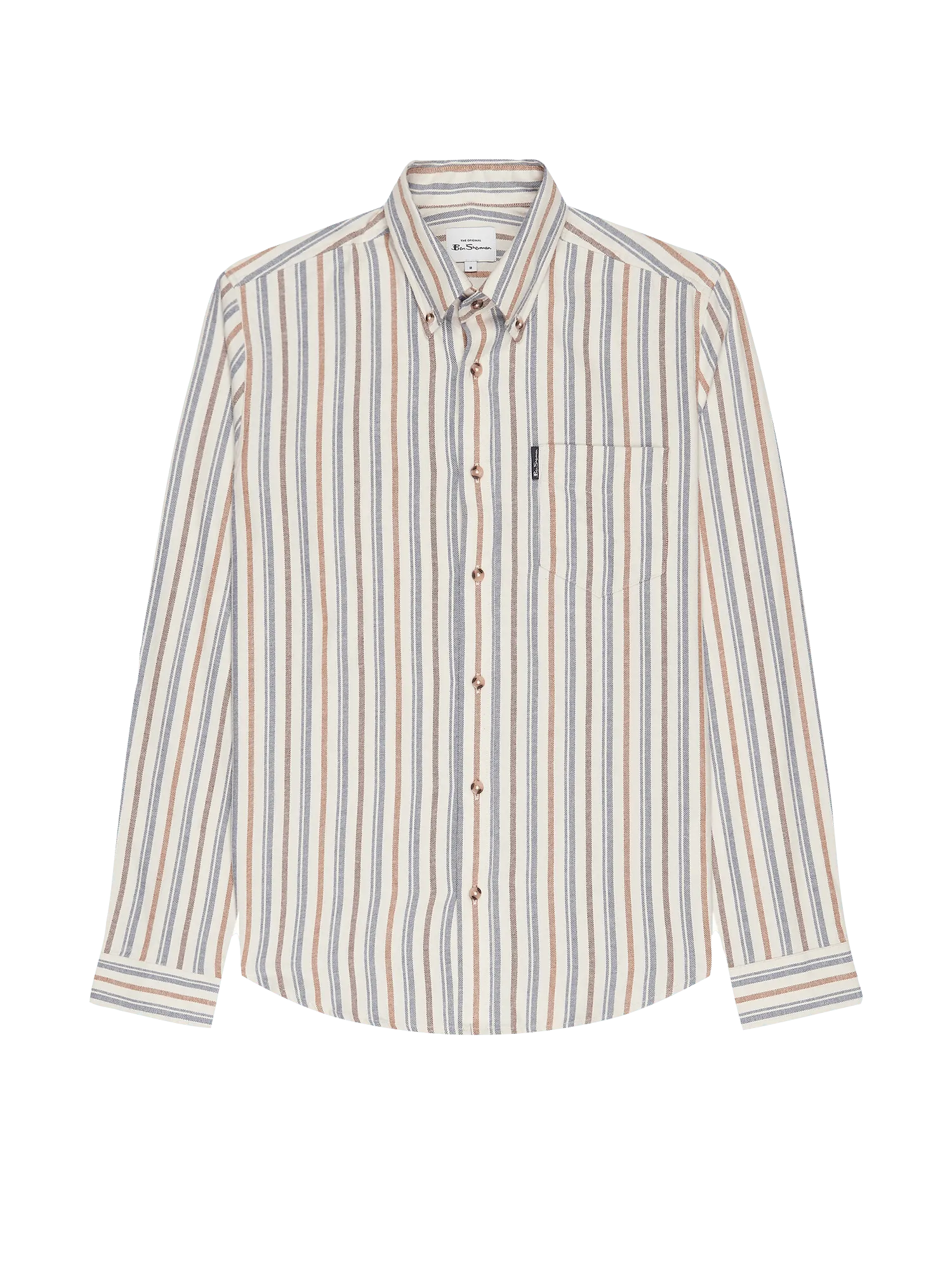 Camisa Brushed Mod Stripe - ECRU