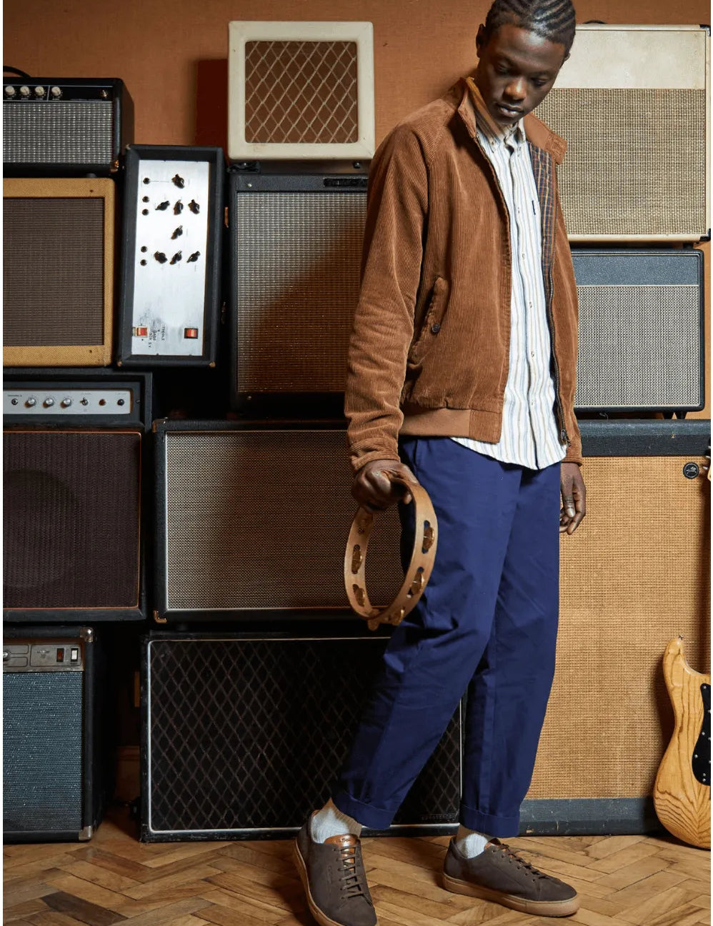 Camisa Brushed Mod Stripe - ECRU