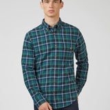 Camisa Brushed Plaid Check - ECRU