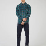 Camisa Brushed Plaid Check - ECRU