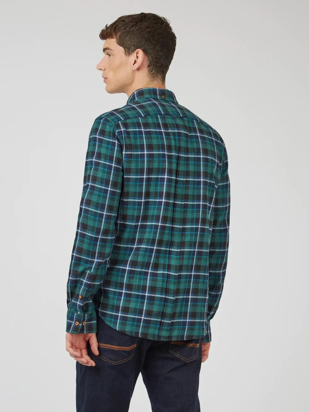Camisa Brushed Plaid Check - ECRU