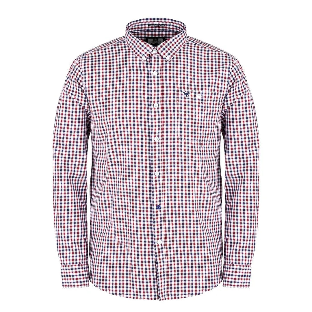 Camisa Burgundy Check - ECRU