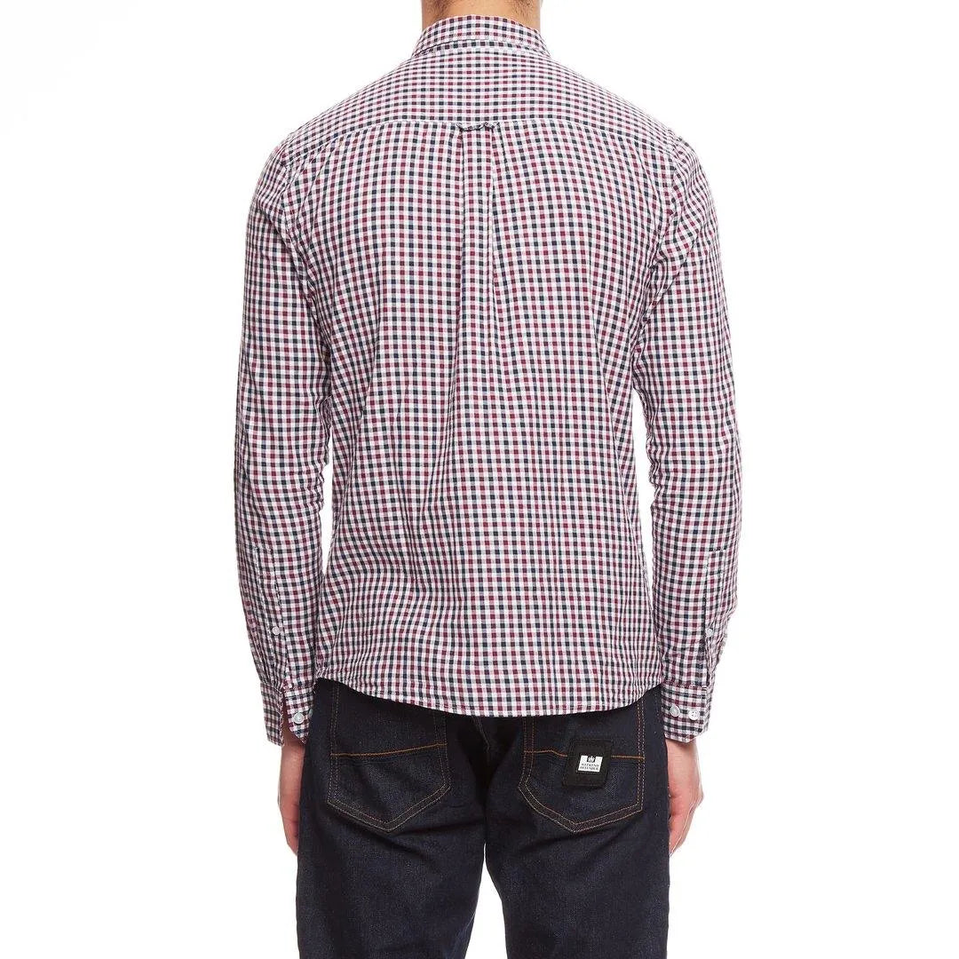 Camisa Burgundy Check - ECRU