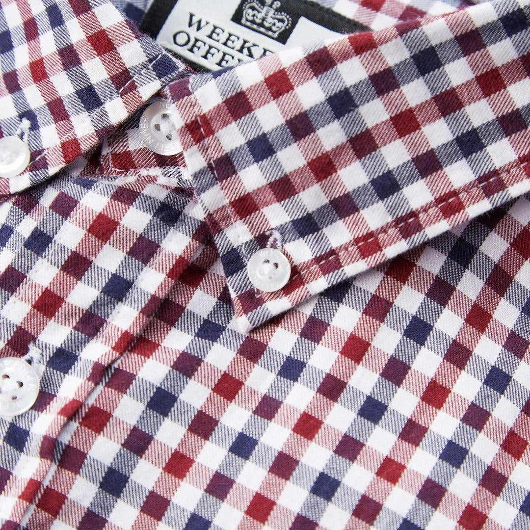 Camisa Burgundy Check - ECRU
