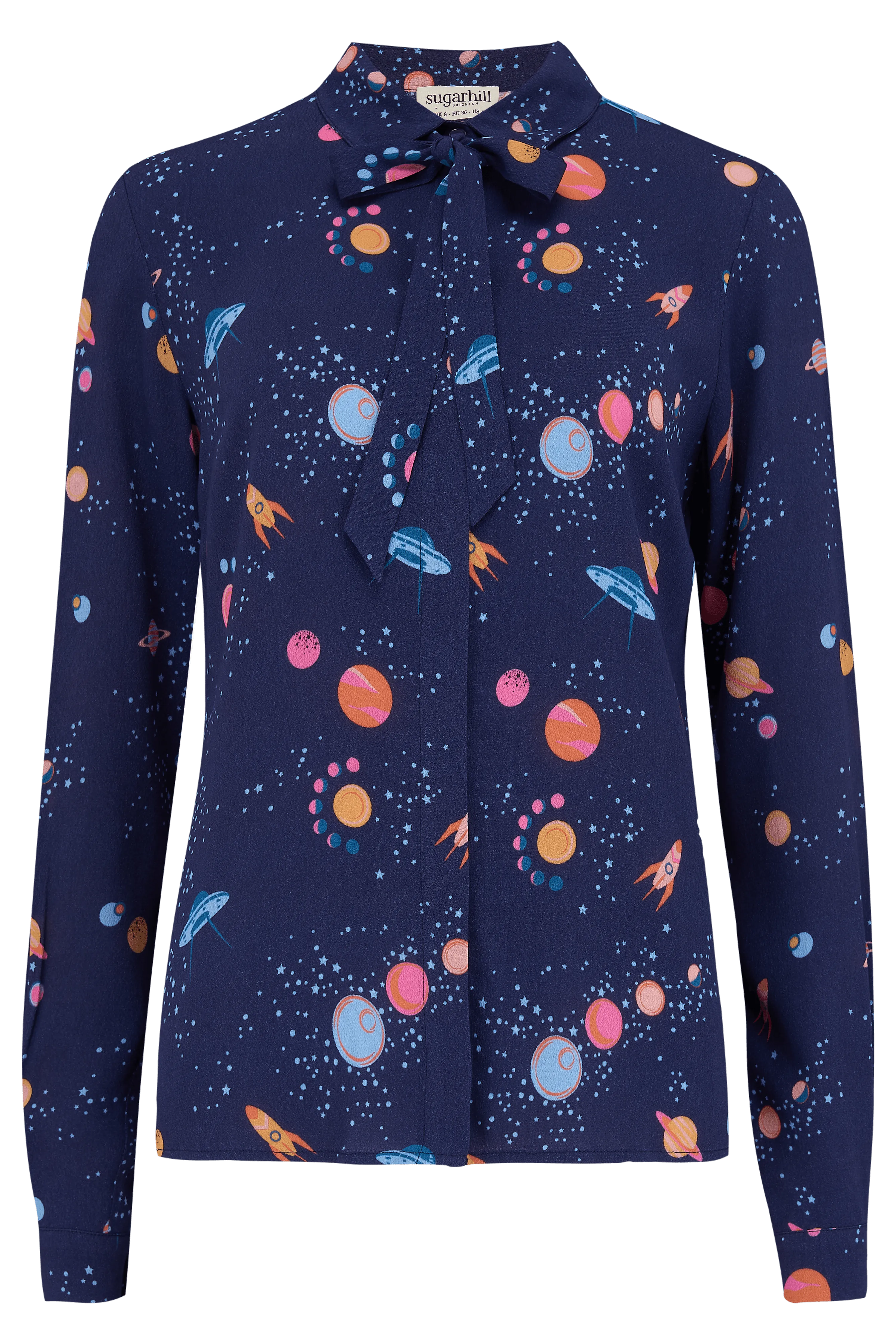 Camisa Catrina Azul marino UFO Space - ECRU