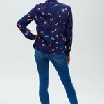 Camisa Catrina Azul marino UFO Space - ECRU