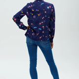 Camisa Catrina Azul marino UFO Space - ECRU