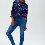 Camisa Catrina Azul marino UFO Space - ECRU