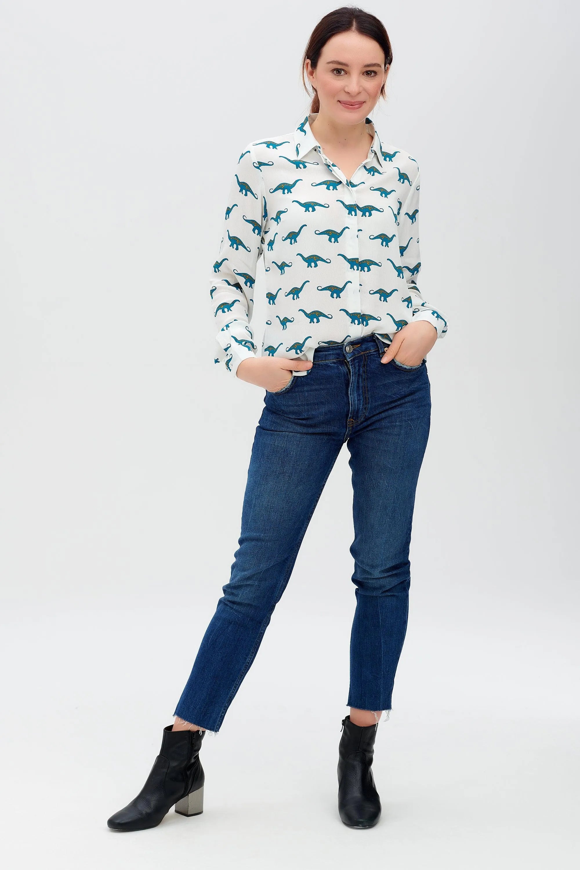 Camisa Catrina Blanco roto Happy Herbivore - ECRU