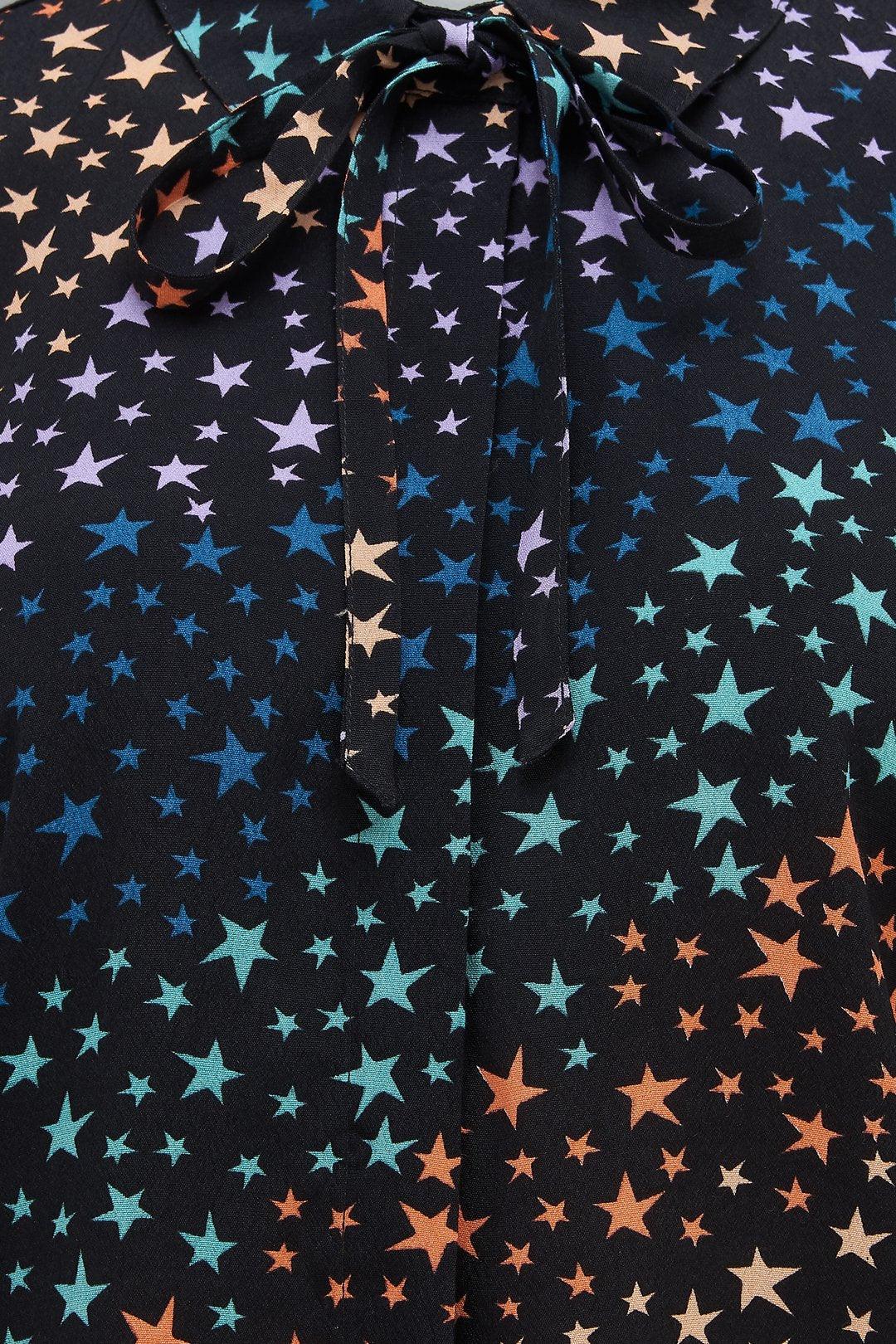 Camisa Catrina Negro Star Waves - ECRU