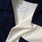 Camisa Colour Block Terry Navy - ECRU