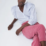 Camisa con Volante - ECRU