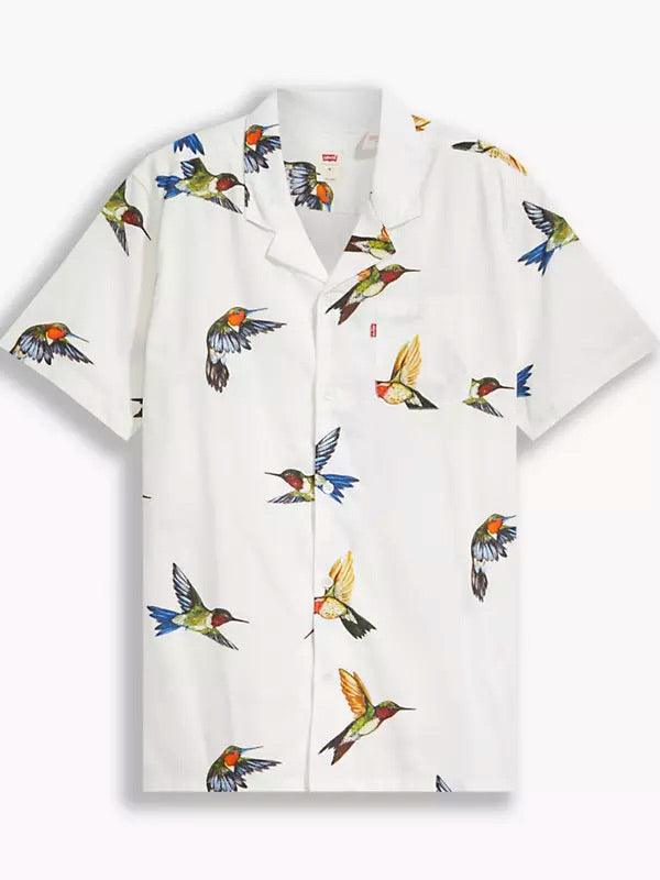 Camisa Cubano Hummingbird - ECRU
