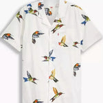 Camisa Cubano Hummingbird - ECRU