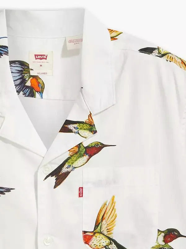 Camisa Cubano Hummingbird - ECRU