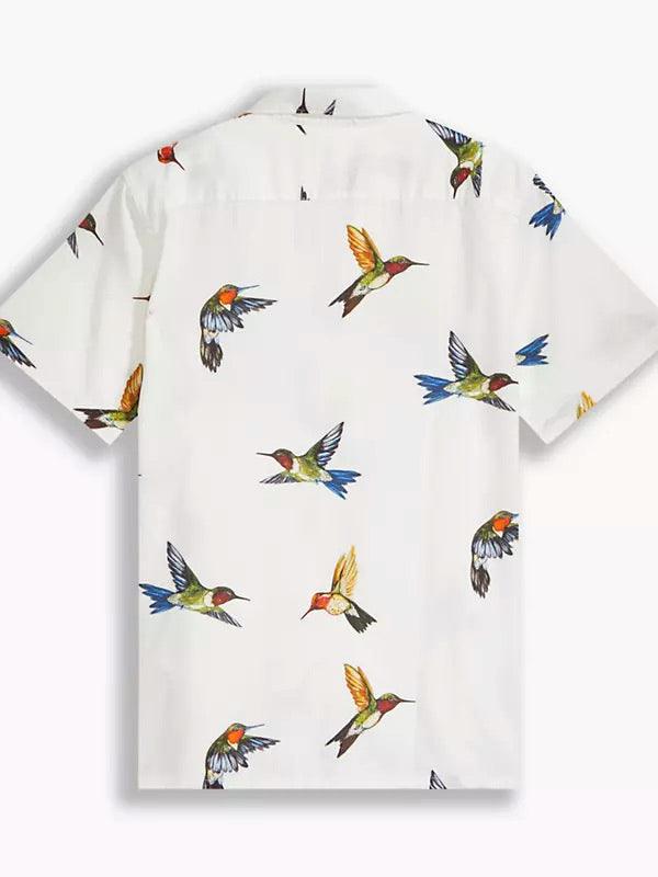 Camisa Cubano Hummingbird - ECRU