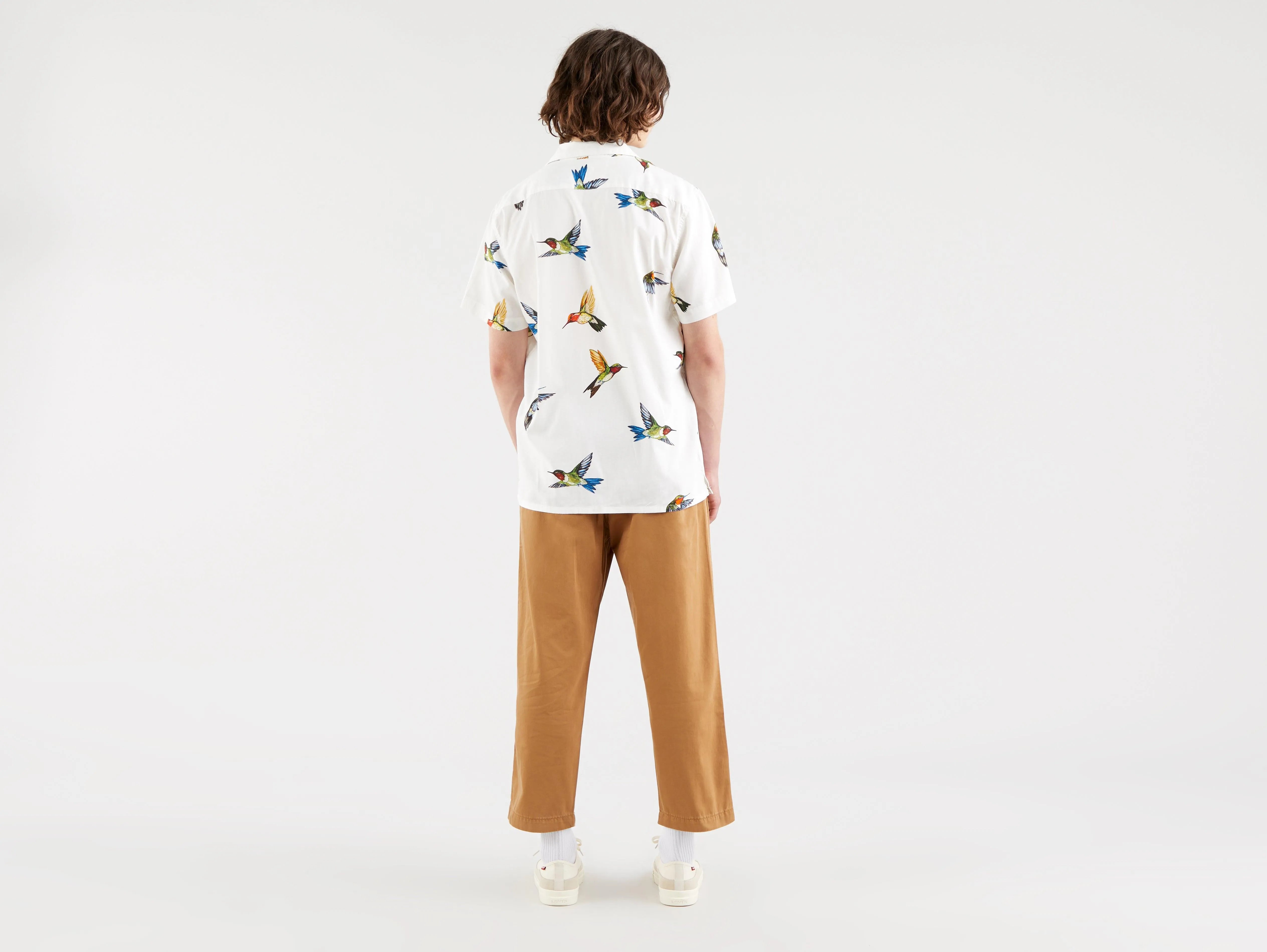 Camisa Cubano Hummingbird - ECRU