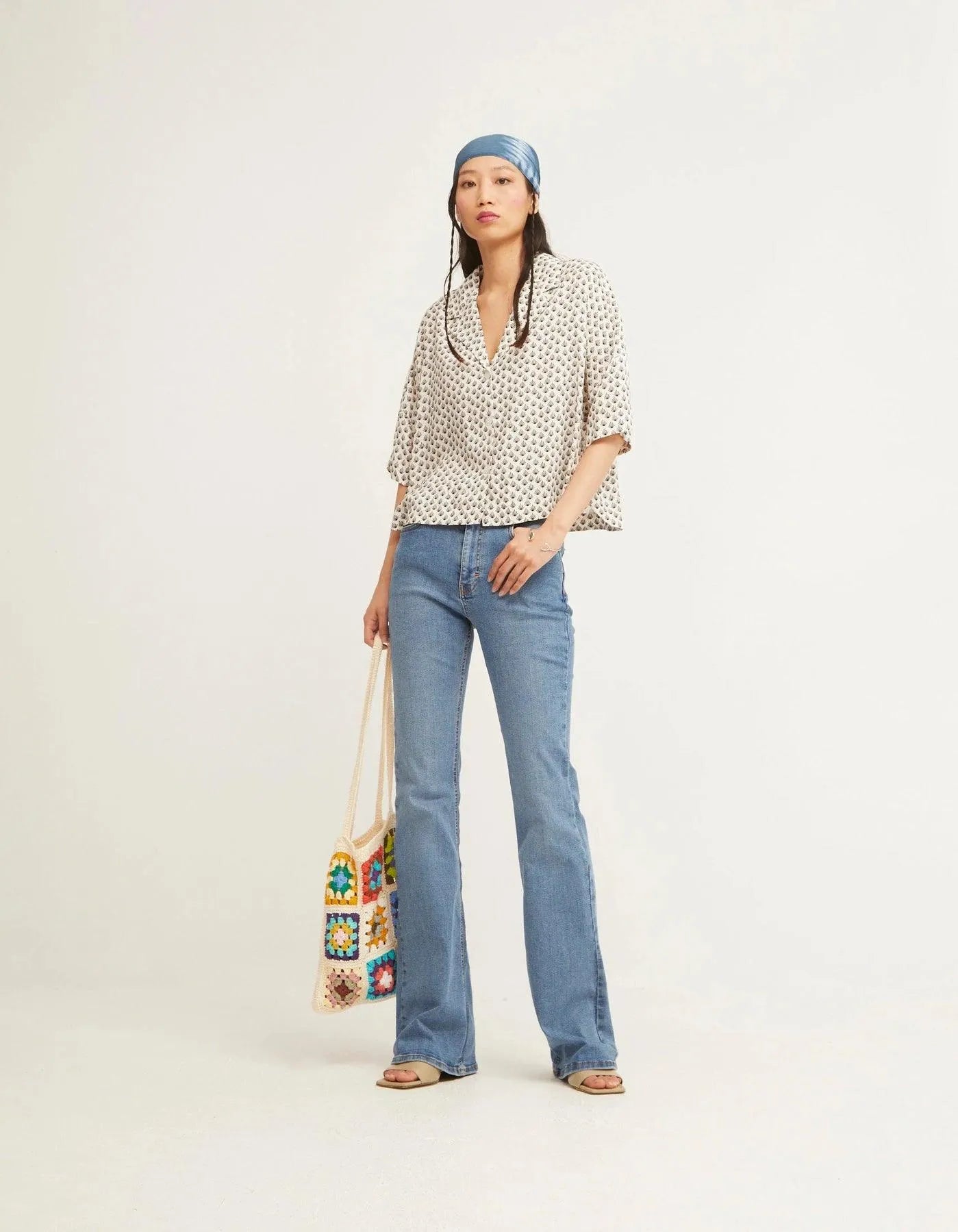 Camisa Cuello Abierto Birdie - ECRU