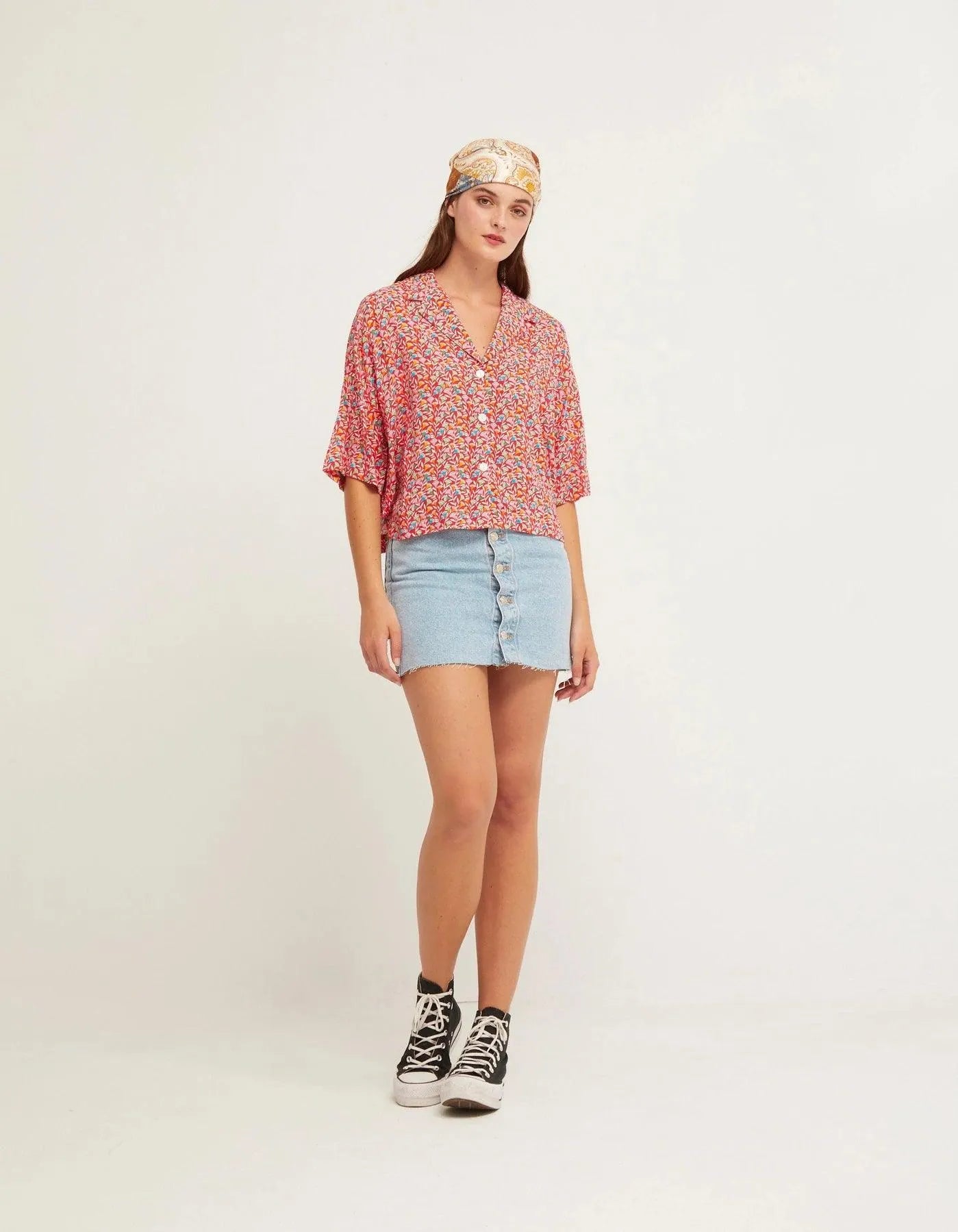 Camisa Cuello Abierto Ruby - ECRU