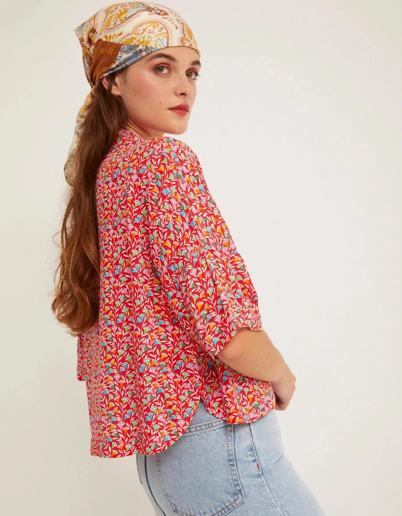 Camisa Cuello Abierto Ruby - ECRU