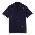 Camisa de manga corta de algodón - ECRU