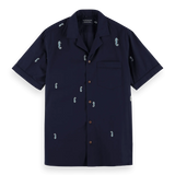 Camisa de manga corta de algodón - ECRU