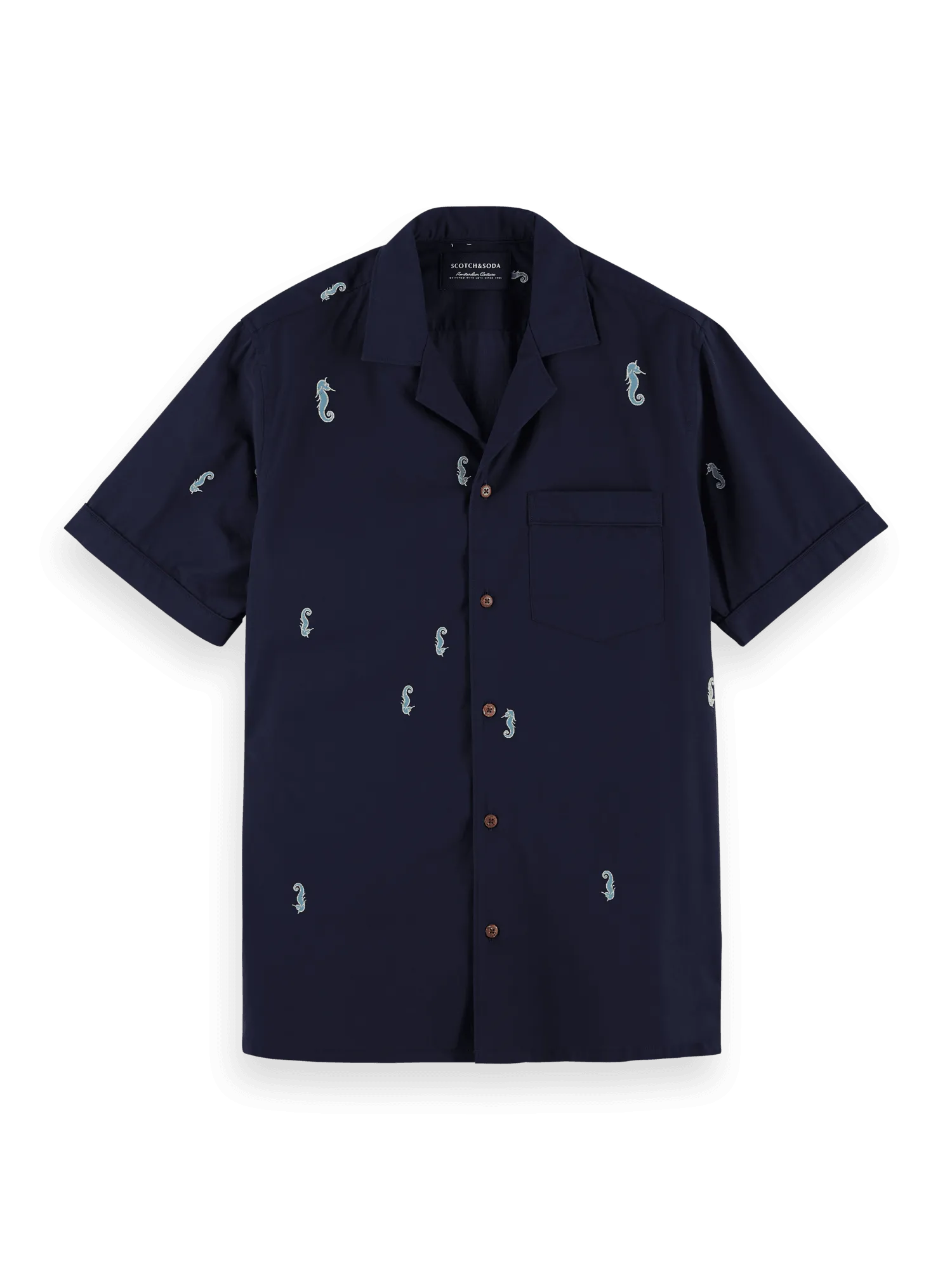 Camisa de manga corta de algodón - ECRU