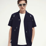 Camisa de manga corta de algodón - ECRU