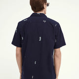 Camisa de manga corta de algodón - ECRU