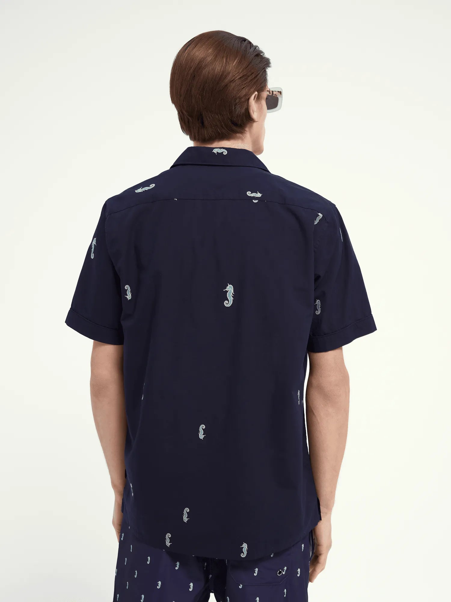 Camisa de manga corta de algodón - ECRU