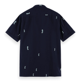 Camisa de manga corta de algodón - ECRU