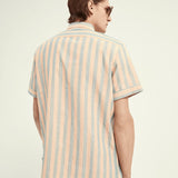 Camisa de marinero de manga corta en algodón - ECRU