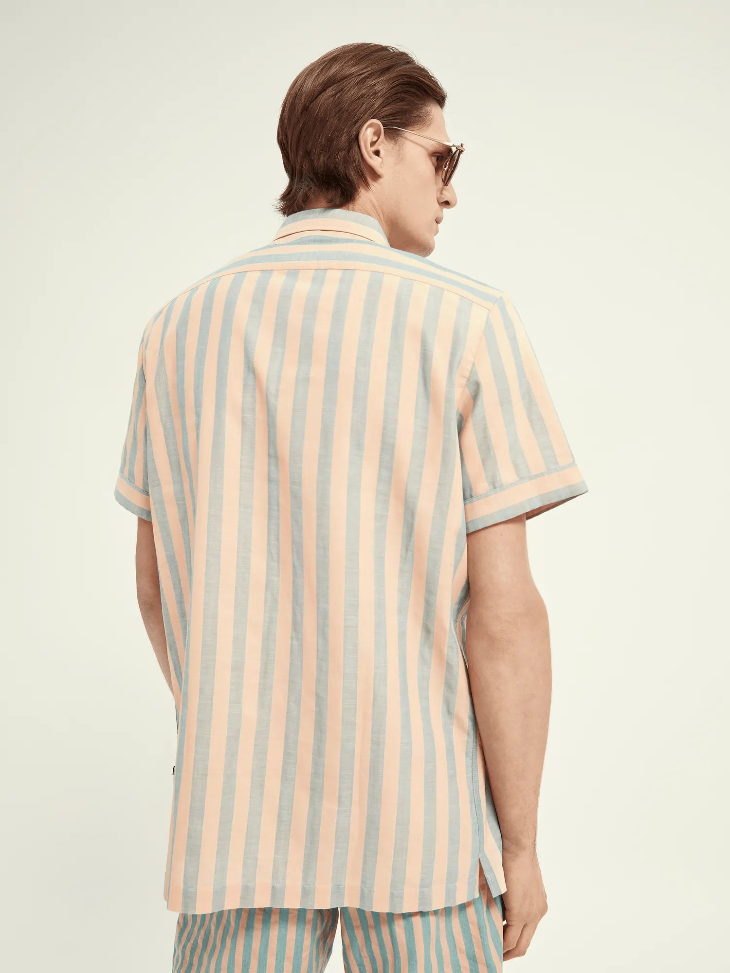 Camisa de marinero de manga corta en algodón - ECRU