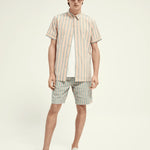 Camisa de marinero de manga corta en algodón - ECRU
