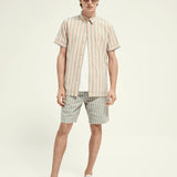 Camisa de marinero de manga corta en algodón - ECRU