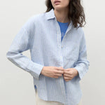 Camisa Ecoalf de Mujer Daria de Rayas Azul - ECRU