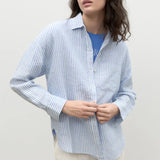 Camisa Ecoalf de Mujer Daria de Rayas Azul - ECRU