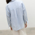 Camisa Ecoalf de Mujer Daria de Rayas Azul - ECRU