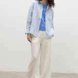 Camisa Ecoalf de Mujer Daria de Rayas Azul - ECRU