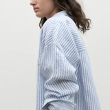 Camisa Ecoalf de Mujer Daria de Rayas Azul - ECRU