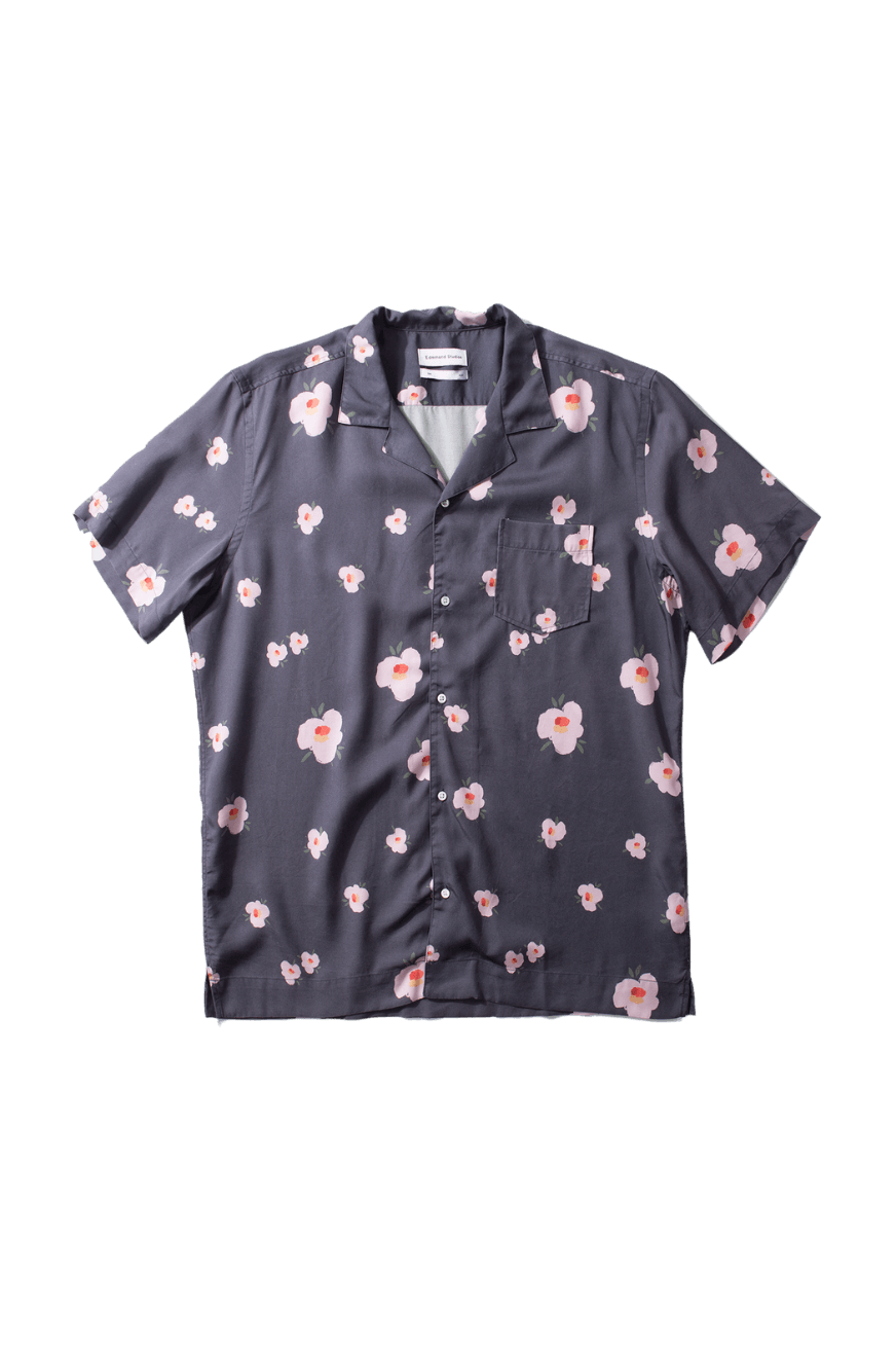 Camisa Edmmond de Hombre Manga Corta Orchid Plain Navy - ECRU