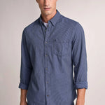CAMISA FIT SLIM CON TEXTURA - ECRU