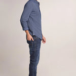 CAMISA FIT SLIM CON TEXTURA - ECRU